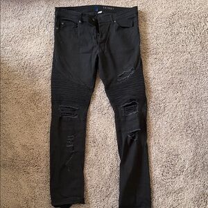 H&M Black Distressed Skinny Jeans